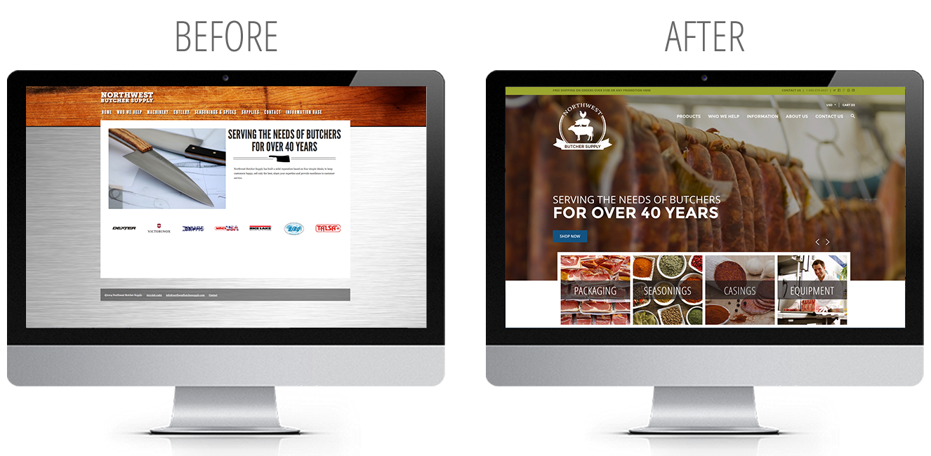 website design before and after examples